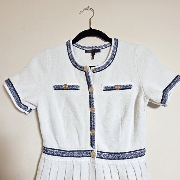 Maje Pleated Mini Dress Size 38 - Picture 4 of 8